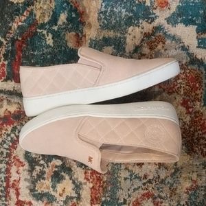 Michael kors light pink suede slip-ons